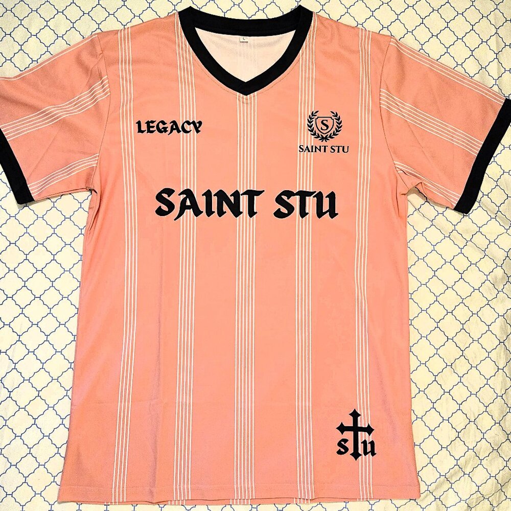 Unisex Designer / Streetwear Pink Soccer Futbol Jersey Size Large NEW
